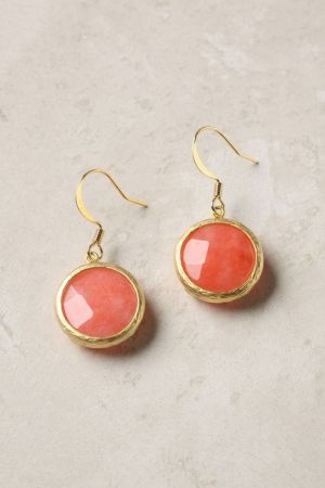 Coral salmon pink peach tangerine orange - coral earrings.jpg